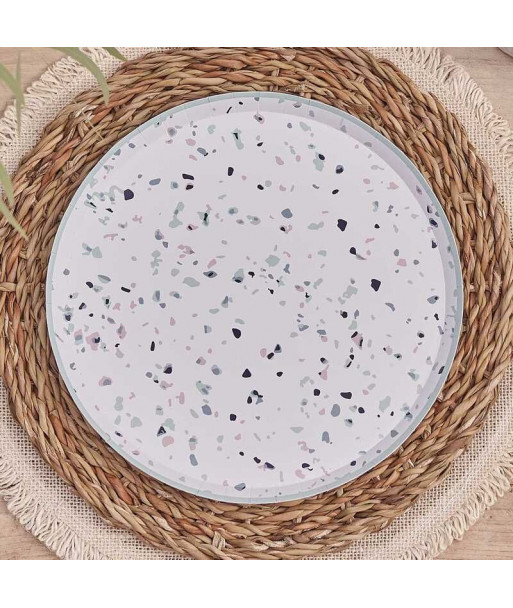 Assiettes imprimé Terrazzo