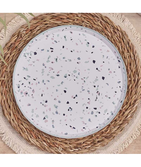 Assiettes imprimé Terrazzo