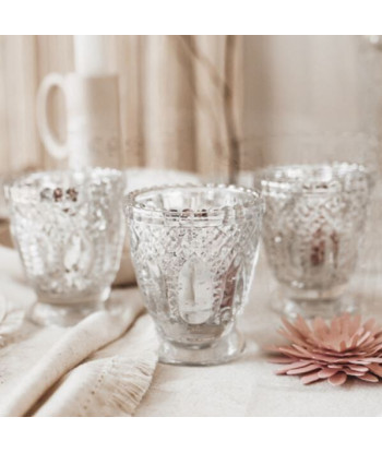 Photophores vintage argent x4