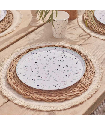 Assiettes imprimé Terrazzo