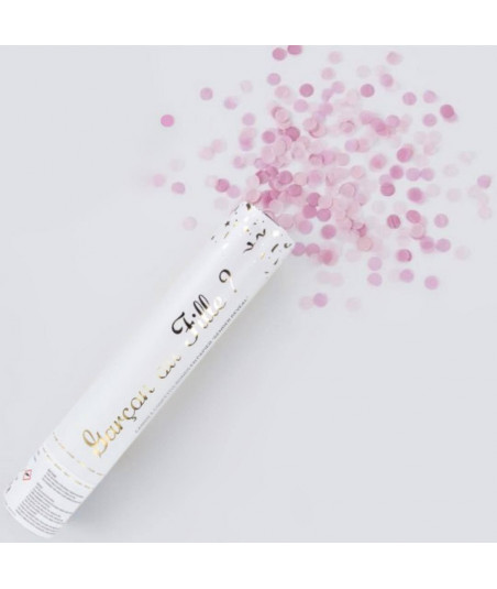 Canon à confettis gender reveal - rose