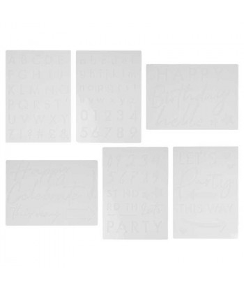 Pochoirs pour chiffres et lettres d'anniversaire