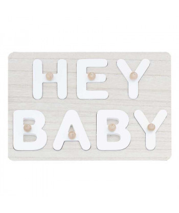 Livre d'or puzzle “Hey Baby” en bois