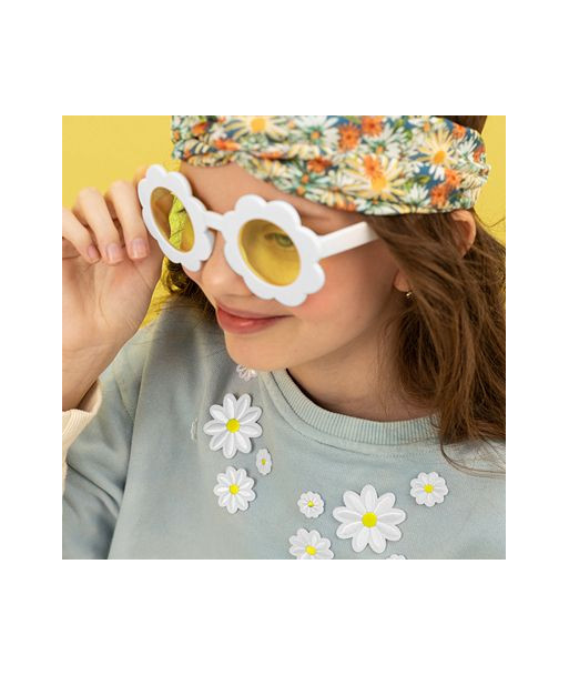 Lunettes EVJF de soleil pâquerettes