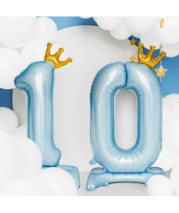 Ballon '1' bleu ciel