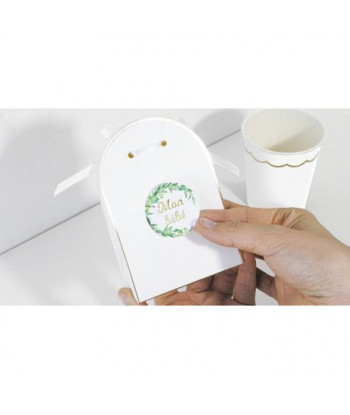 Stickers premier anniversaire botanique et or 1 an bébé