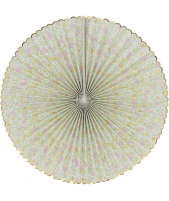 Rosaces fleurs liberty rose, jaune et or x3