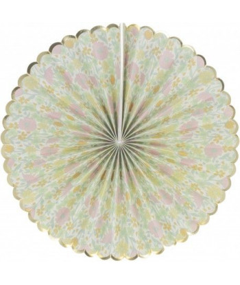 Rosaces fleurs liberty rose, jaune et or x3