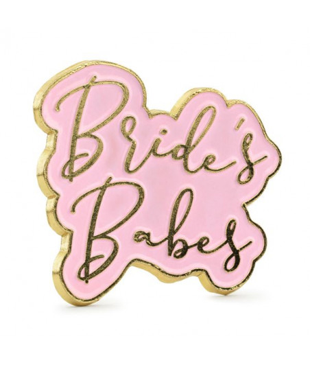 Pin's badge pour EVJF "bride's babes" pour les copines de la mariée