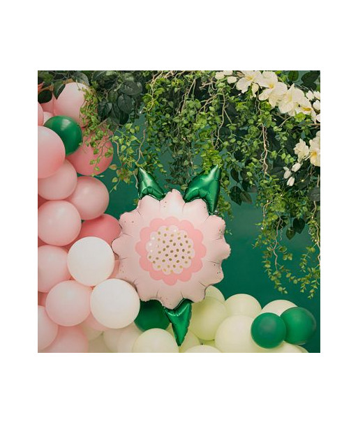 Ballon fleurs géante rose