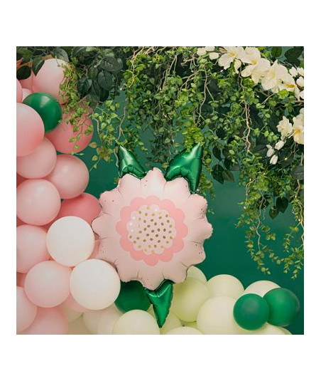 Ballon fleurs géante rose