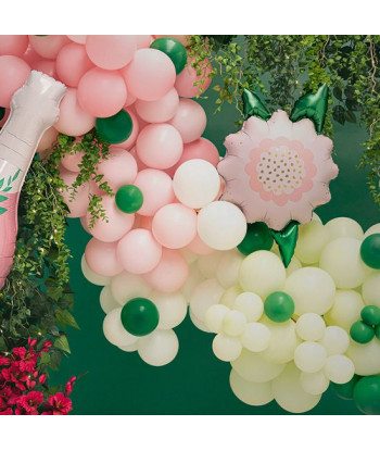 Ballon fleurs géante rose
