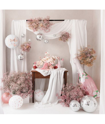 Ballon bouteille EVJF rose "bride to be"