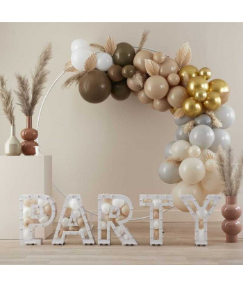 Assiettes en papier motif marbre marron et crème