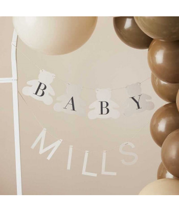 Guirlande anniversaire bébé prénom nounours