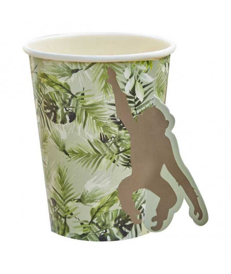Gobelets anniversaire jungle avec singe