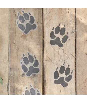 Décoration anniversaire jungle stickers empreintes d'animaux