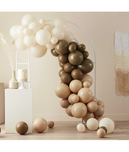 Arche de ballons nude et marron