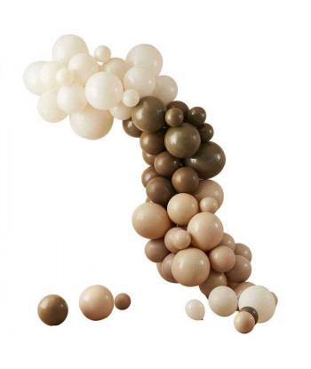 Arche de ballons nude et marron