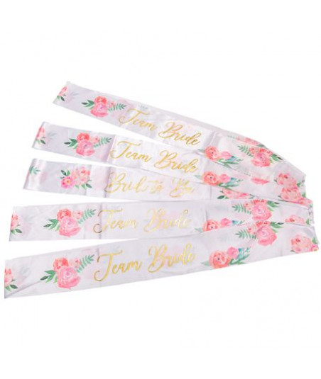 Kit de 4 écharpes EVJF et 1 bride to be fleuries