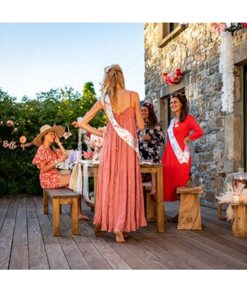 Kit de 4 écharpes EVJF et 1 bride to be fleuries