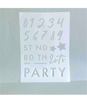 Pochoirs pour chiffres et lettres d'anniversaire