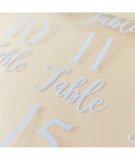 Planche de stickers - numéros de table