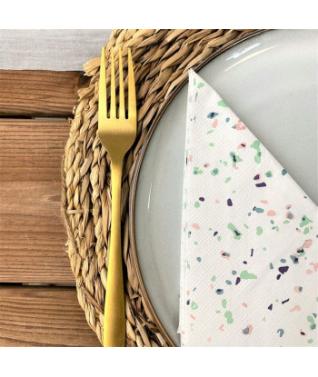 Serviettes en papier imprimées Terrazzo