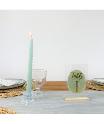 Numéros de table en plexis et bois