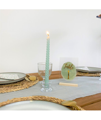 Numéros de table en plexis et bois