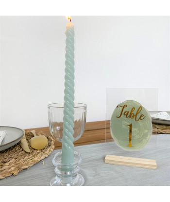 Numéros de table en plexis et bois