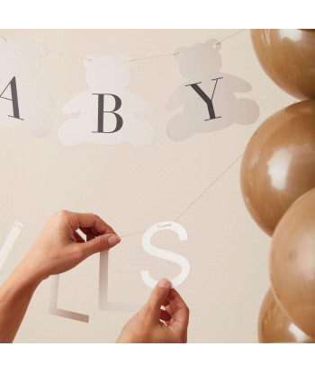 Guirlande anniversaire bébé prénom nounours