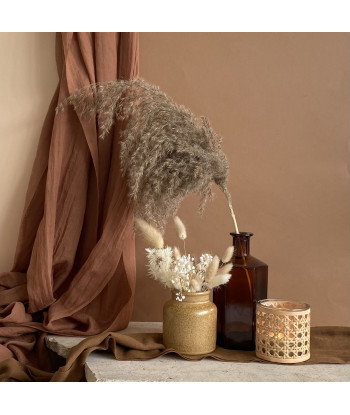 Vase bouteille style "apothicaire" en verre ambré