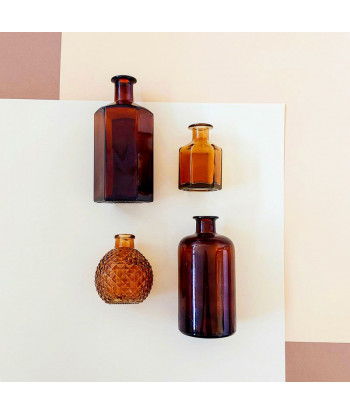 Bouteille en verre ambré