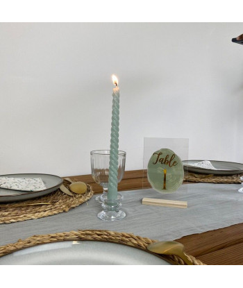 Bougeoir en verre transparent