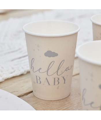 Gobelet carton babyshower Hello baby