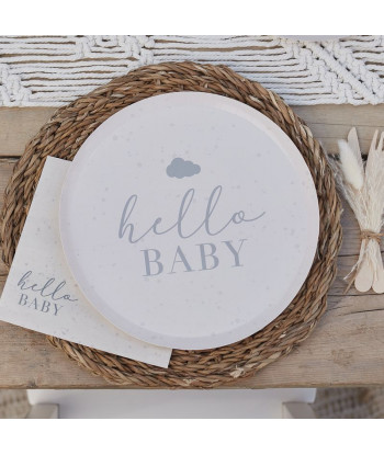 Serviettes babyshower Hello baby