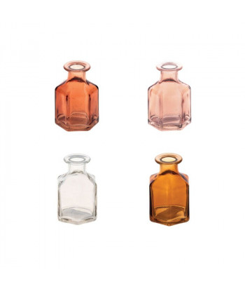 Vase en verre vieux rose