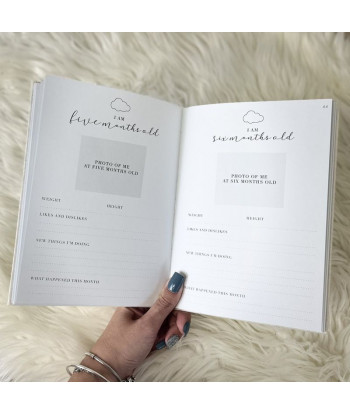 Livre d'or bébé “Hello Baby” avec couverture en lin