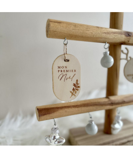 Décoration premier noël en bois personnalisable