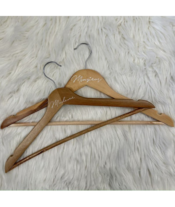 2 cintres mariage Madame et Monsieur en Bois