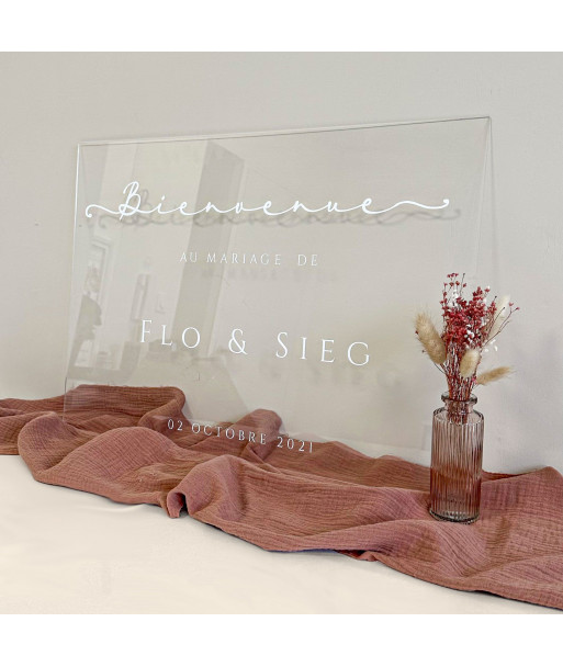 Panneau de mariage en plexiglas personnalisé