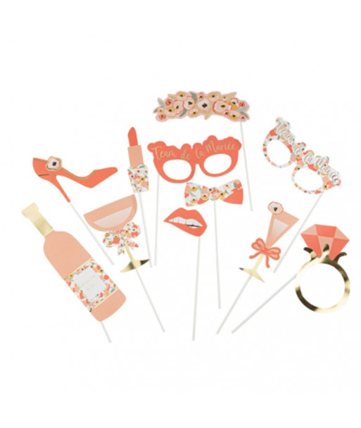 Kit photobooth EVJF  "team de la mariée"