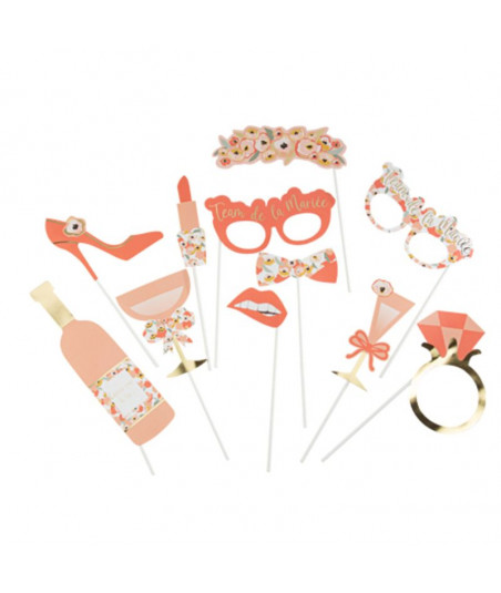 Kit photobooth EVJF  "team de la mariée"