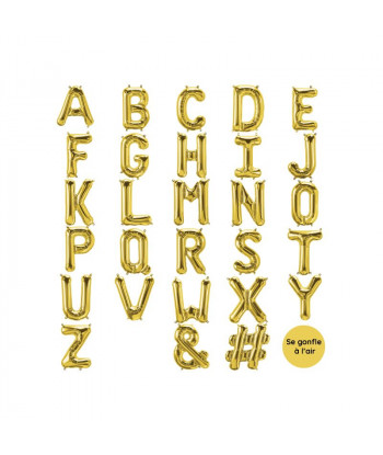 Ballon lettre or 