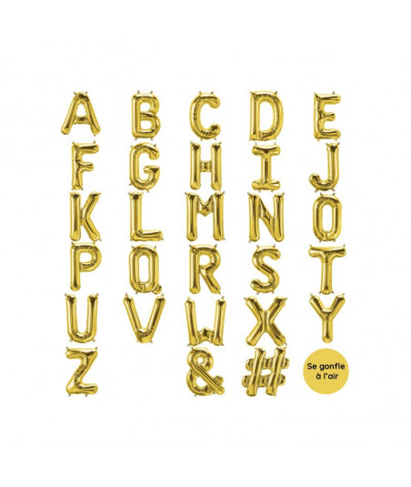 Ballon lettre or 