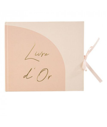 Livre d'or mariage beige et terracotta