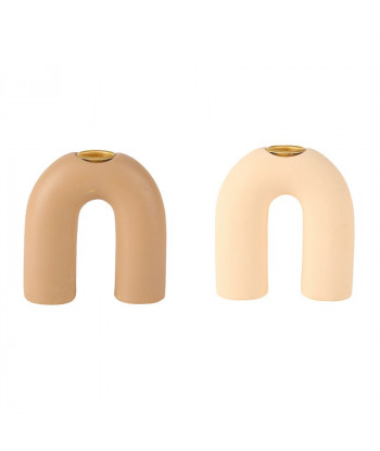 Bougeoir beige minimaliste