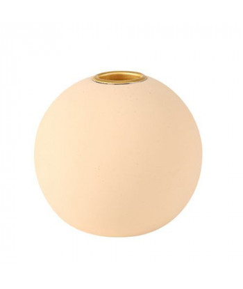 Bougeoir en céramique rond nude