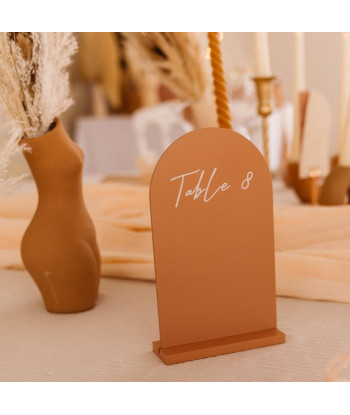 12 Marque-Tables Curve creme, nude et terracotta
